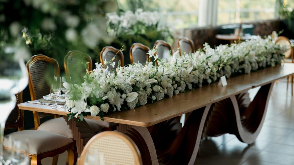 table flower engagement elegan premium